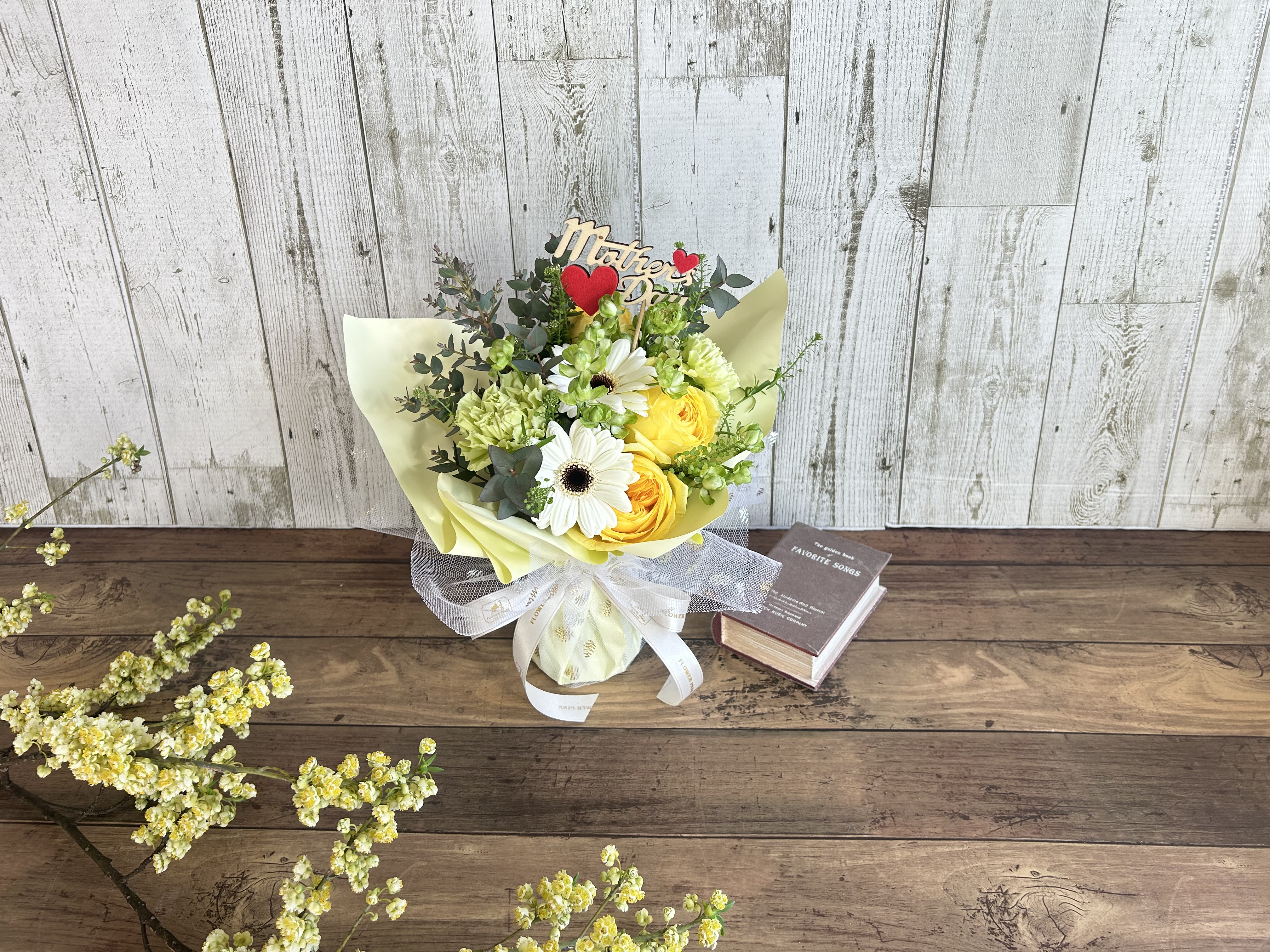 ★母の日5/8～5/10期間お届け★【m003】 マジカルブーケ 「レモンイエロー」